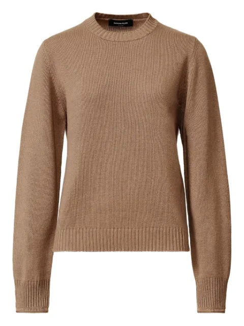 Fabiana Filippi ribbed-cuff round-neck sweater Brown MAD225F465L5170000