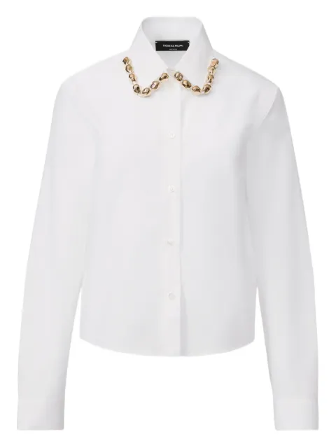 Fabiana Filippi chain-embellished poplin shirt White CAD215F312D6500000