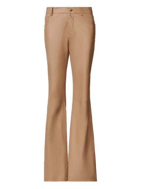 Fabiana Filippi leather flared trousers Brown PLD215F274D8960000