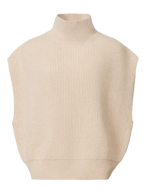 Fabiana Filippi high-neck ribbed-knit vest Neutrals MAD225F538L6760000