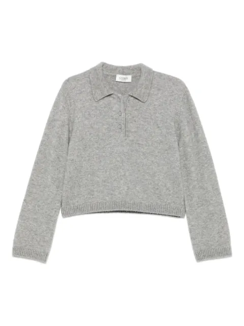 Laneus buttoned polo top Grey F5LAWOKP249101