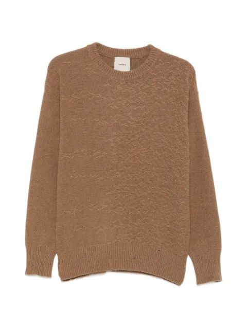 THE AMHANTE distressed textured-knit sweater Neutrals 413914A28