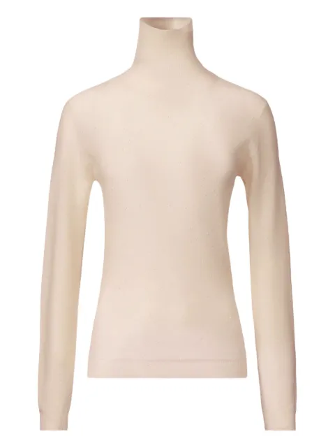 Fabiana Filippi sequin-embellished roll-neck jumper Neutrals MAD215F068L5570000