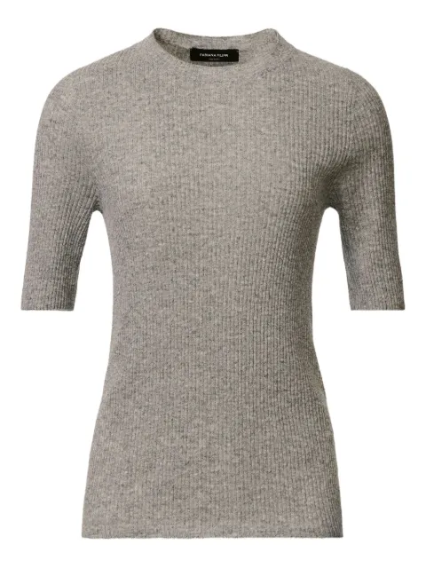 Fabiana Filippi ribbed short-sleeve top Grey MAD215F022D2300000
