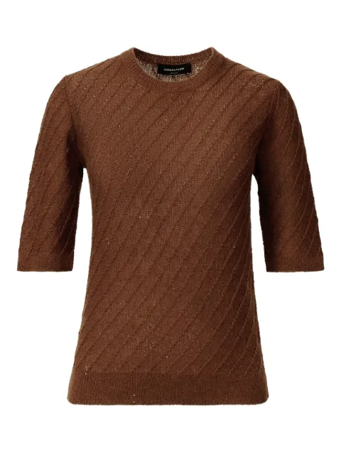 Fabiana Filippi sequin-embellished ribbed-knit jumper Brown MAD215F110D2960000