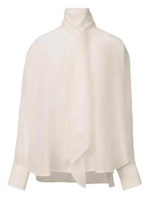 Fabiana Filippi high-neck silk blouse White TPD215F318D9030000