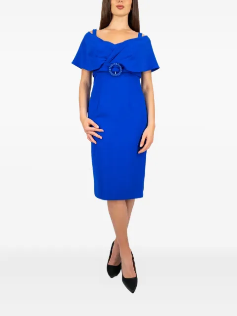 Allure embellished belted dress Blue A4176CELESTE