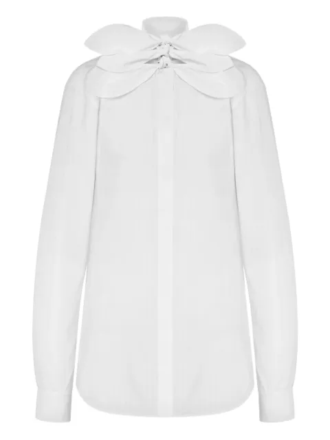 Moschino bow-detail cotton shirt White J02035432