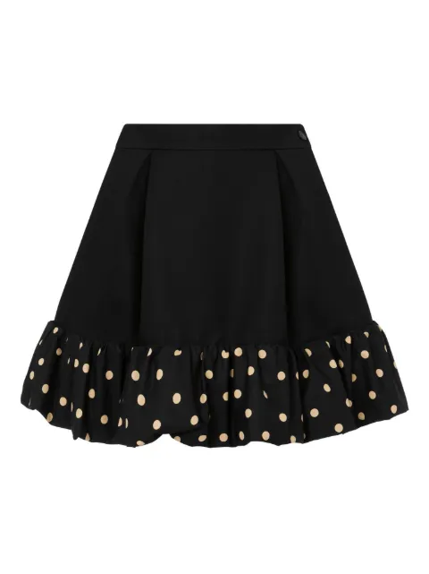 Moschino polka-dot ruffled mini skirt Black A01115437