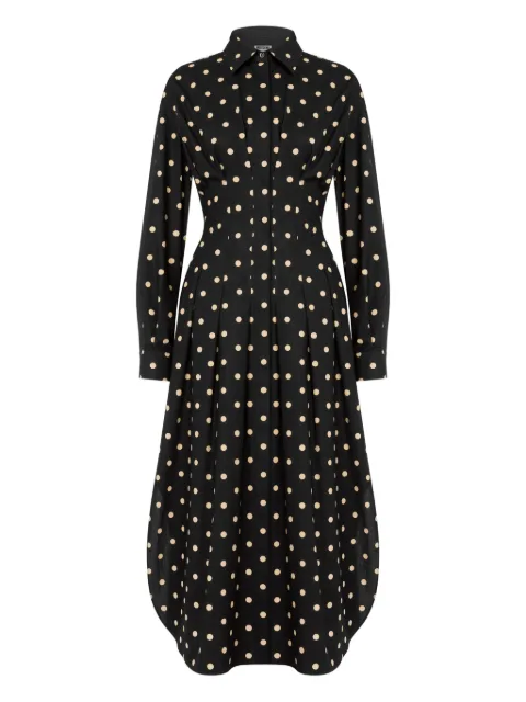 Moschino polka-dot pleated dress Black J04125455