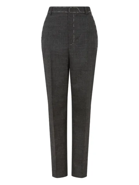 Moschino contrast-stitch wool trousers Grey 03045417