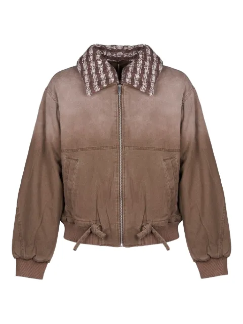 Axel Arigato knitted-collar jacket Brown A3157002