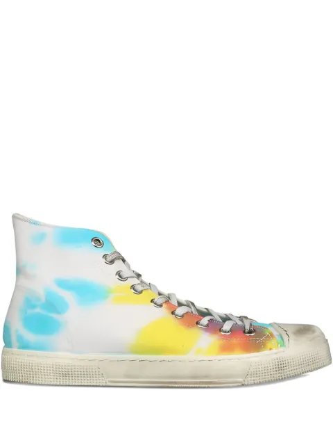 METAL GIENCHI x Jean Michel tie-dye high-top sneakers White GXUHIGN000