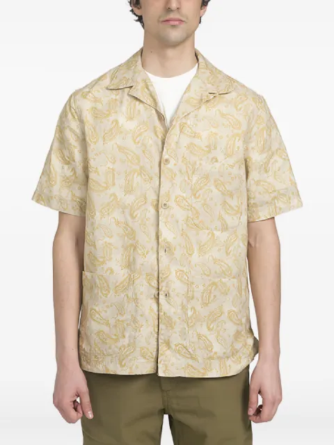 East Harbour Surplus paisley-print pocket shirt Neutrals ALBUQUERQUE25BEIGE