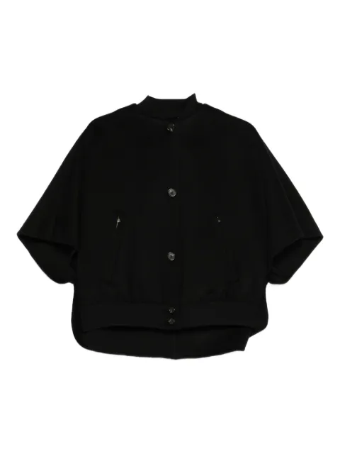 Max Mara button-fastening cape jacket Black 2524736131600