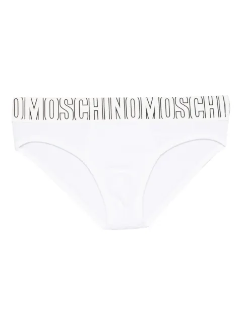 Moschino logo-waistband briefs White A13094410