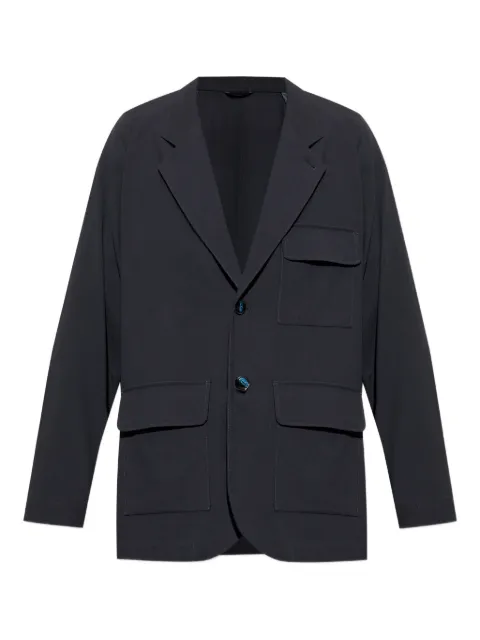 Giorgio Armani flap-pocket wool blazer Black GM000146TE10043