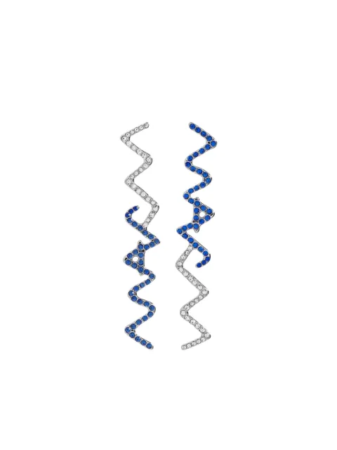 Marni crystal-embellished zigzag earrings Blue ORMV0550A0P6527