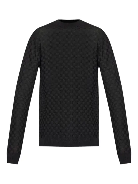 Giorgio Armani textured sweater Black GM001973AF19079
