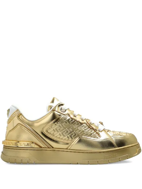 Versace Biggie Basket metallic sneakers Gold 10205931A15073