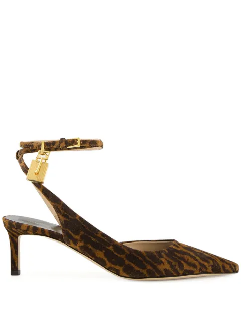 TOM FORD Ocelot padlock-detail pumps Brown W3674LCL496G