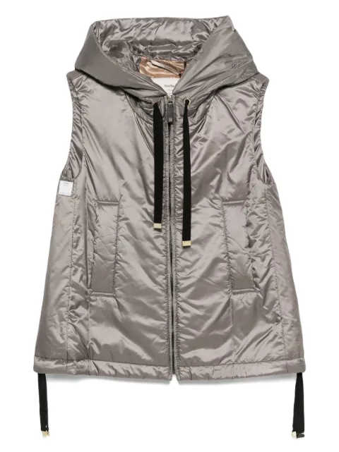 Max Mara Greengo hooded zip-front gilet Grey 2529296024600