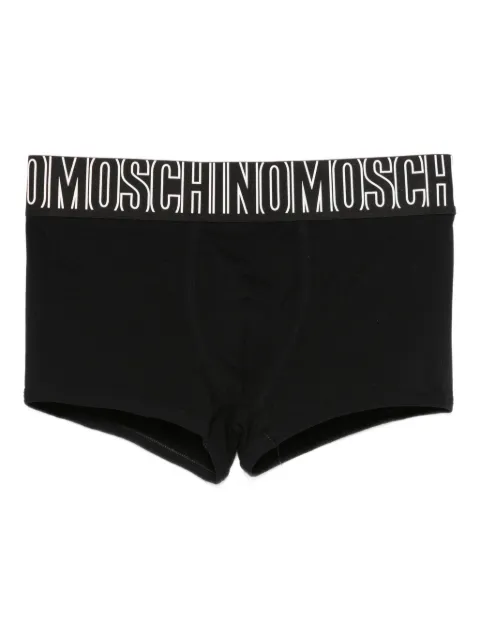 Moschino logo-waistband swim trunks Black A13184410