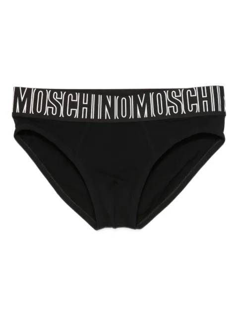 Moschino logo-waistband briefs Black A13094410