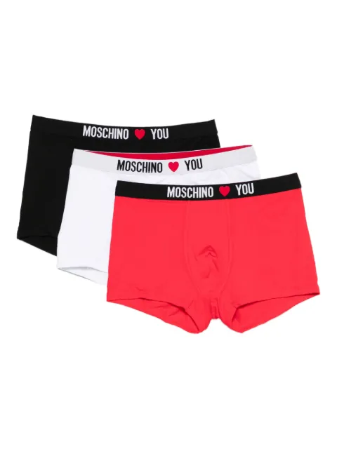 Moschino logo-waistband boxers (pack of three) Red A13404402