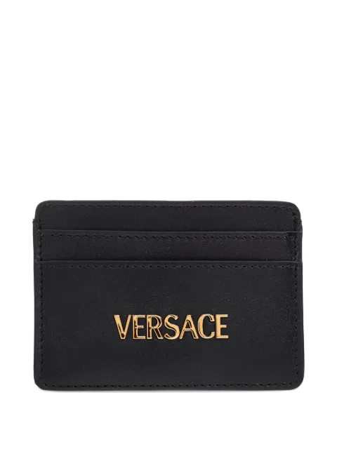 Versace Versace tag leather card holder Black 10200811A13677