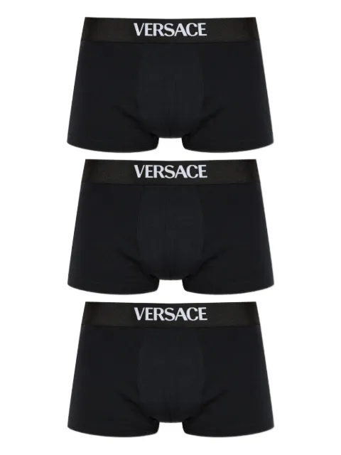 Versace cotton-jersey trunks 3-pack Black 10209891A14783