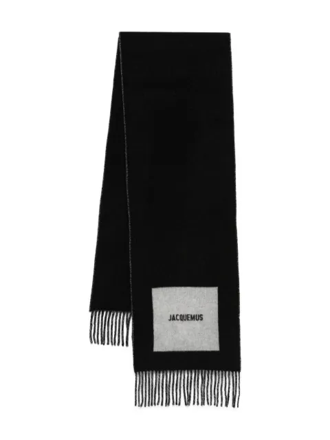Jacquemus L'écharpe Rond Carré scarf Black ACU00579AOT4044