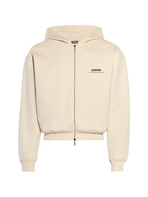Jacquemus The Gros Grain zipped hoodie Neutrals HOM00257AJ00126