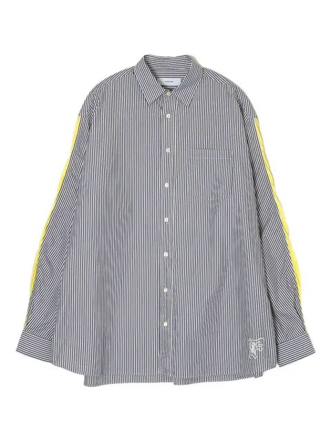 Facetasm striped panelled shirt Blue NATSHM01
