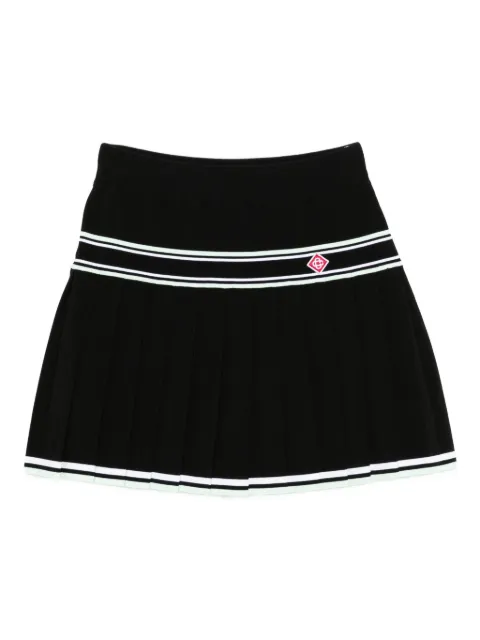 Casablanca pleated striped skirt Black WPF25KW102701