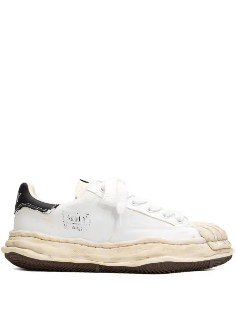 Maison MIHARA YASUHIRO torn-film attached canvas sneakers White A15FW727