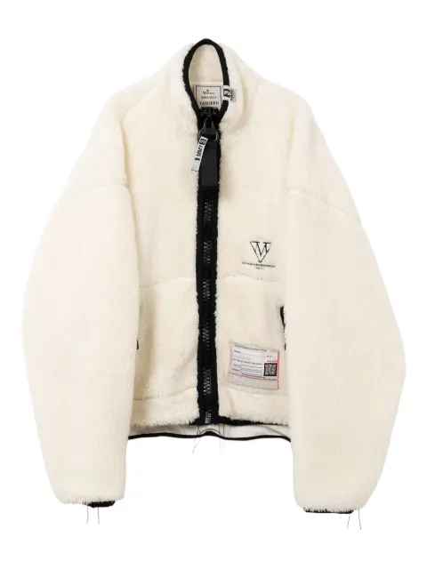 Maison MIHARA YASUHIRO fleece zip-up jacket White A15BL601