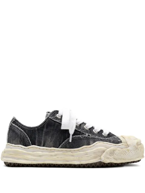 Maison MIHARA YASUHIRO Hank bleach-denim low-top sneakers Black A15FW731