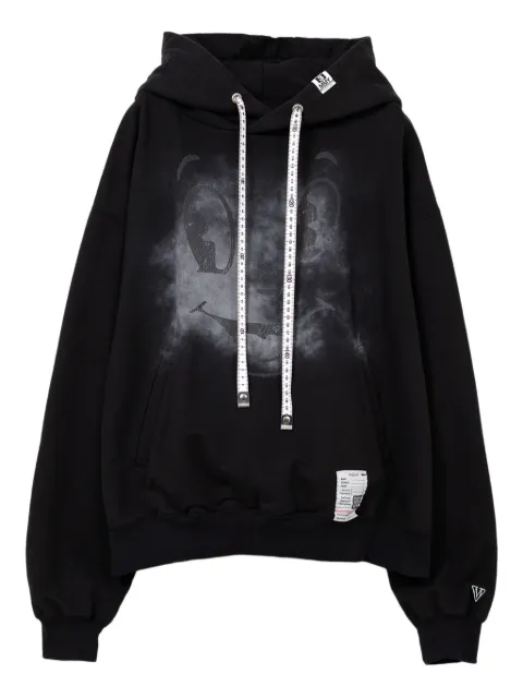Maison MIHARA YASUHIRO Happy Face-print hoodie Black K15HD721
