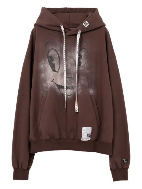 Maison MIHARA YASUHIRO Happy Face-print hoodie Brown K15HD721