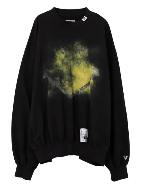 Maison MIHARA YASUHIRO smiley face-print sweatshirt Black K15PO722