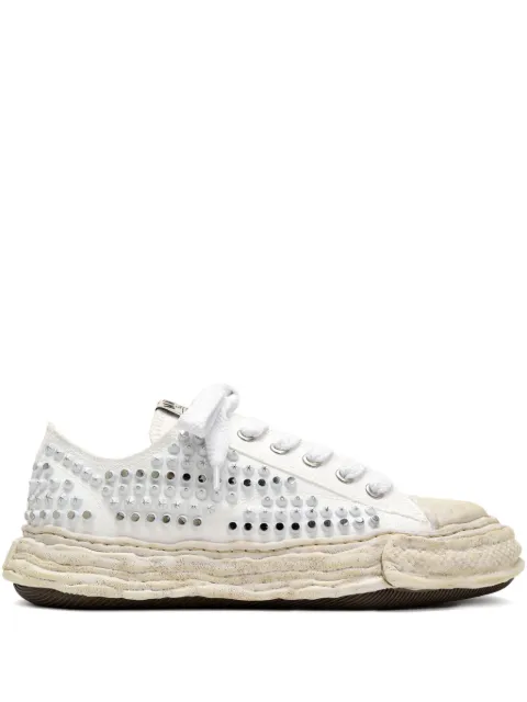 Maison MIHARA YASUHIRO studded canvas low-top sneakers White J16SH187