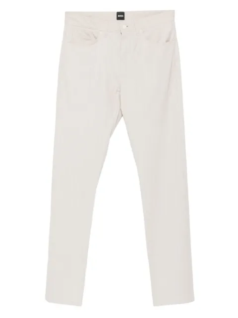 BOSS logo-plaque trousers Neutrals 50543954