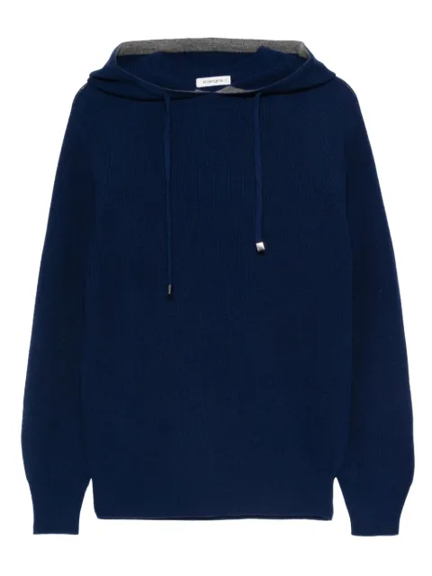 Kangra fine-knit hoodie Blue 20218800691