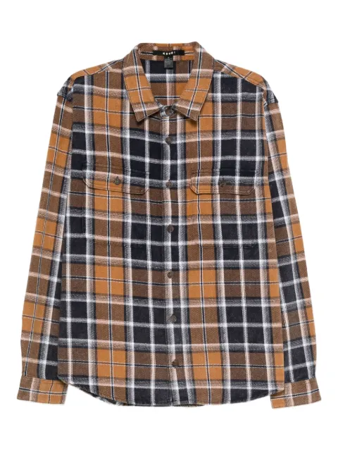 Ksubi Rosebowl checked long-sleeve shirt Brown MFA25SH021MLT