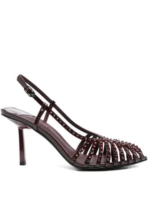 Le Silla 85mm crystal-embellished sandals Red 3404C080BYPP160