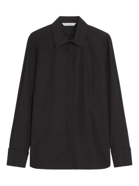 Max Mara classic-collar double-cuff shirt Black 2521116031600
