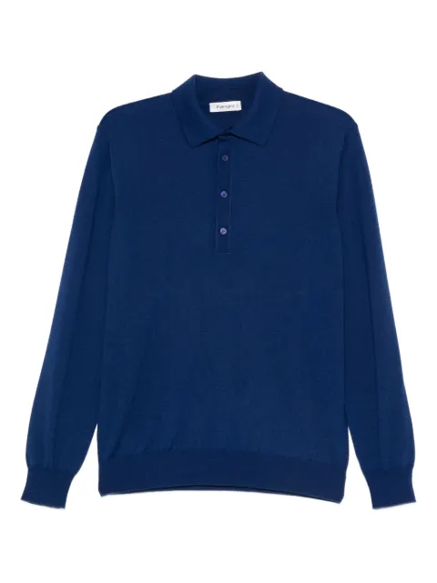 Kangra fine-knit polo shirt Blue 20220300642