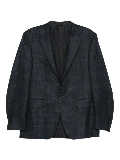 Canali checked two-button blazer Blue E12280LRCX05342