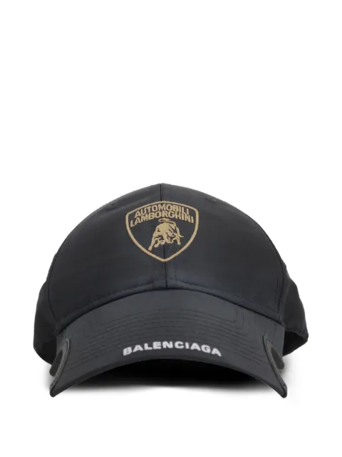 Balenciaga x Automobili Lamborghini logo-embroidery baseball cap Black 8370594F1B6